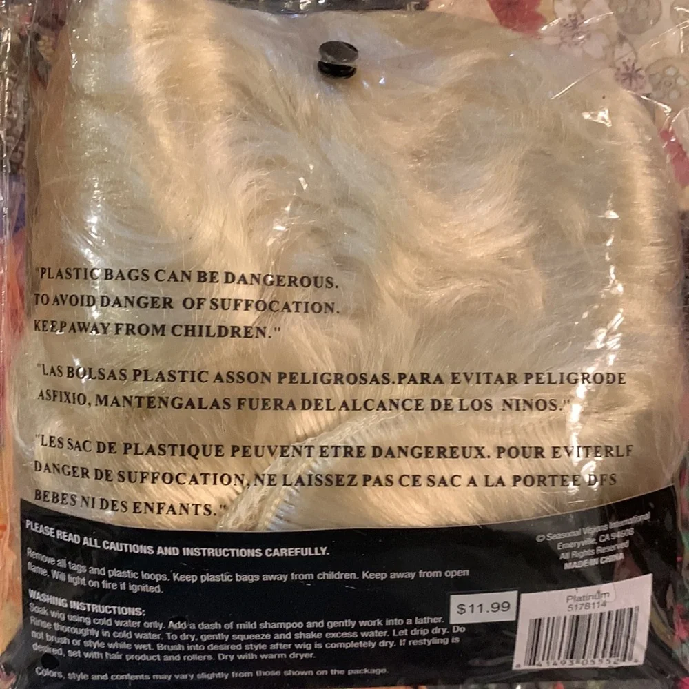 Silver Fox adult wig